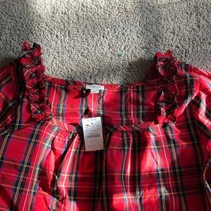 J.Crew Cotton Poplin Squareneck Ruffle Top!